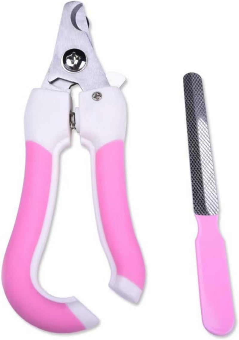 Vesslam Cat & Dog Nail Clipper, Sharp Blade, with Safety Guard- Avoid Over Cutting Pet Nail Clippers, Professional Pet Nail Trimmers (Pink) - Image 1